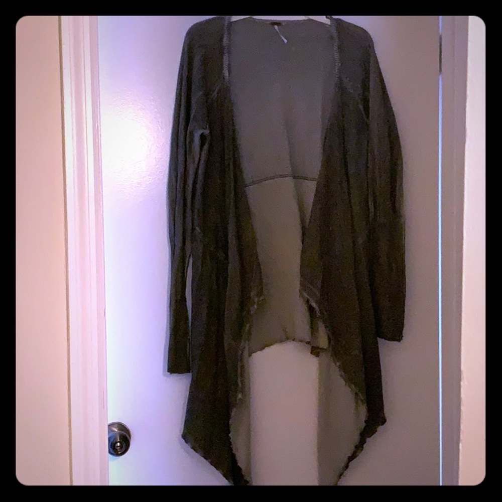 Free people dyed draped cardigan, size M